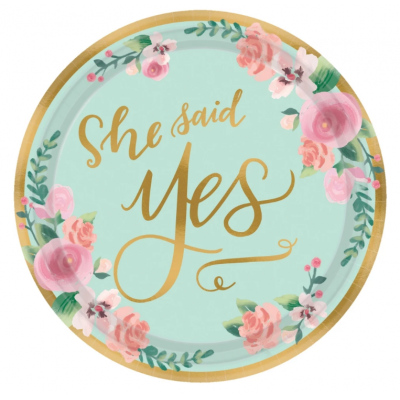 Snack Size Plates - She Said Yes Mint 